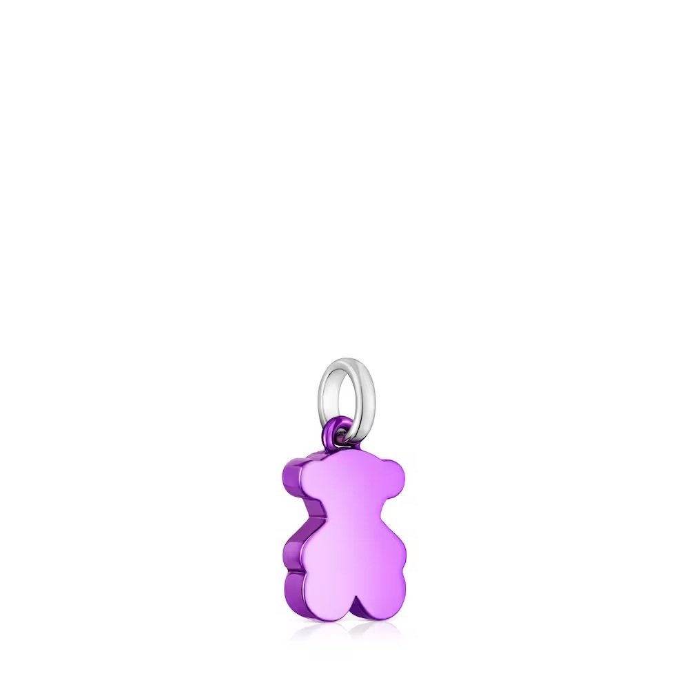 Small Tous Lilac Bear Pendant for Necklace